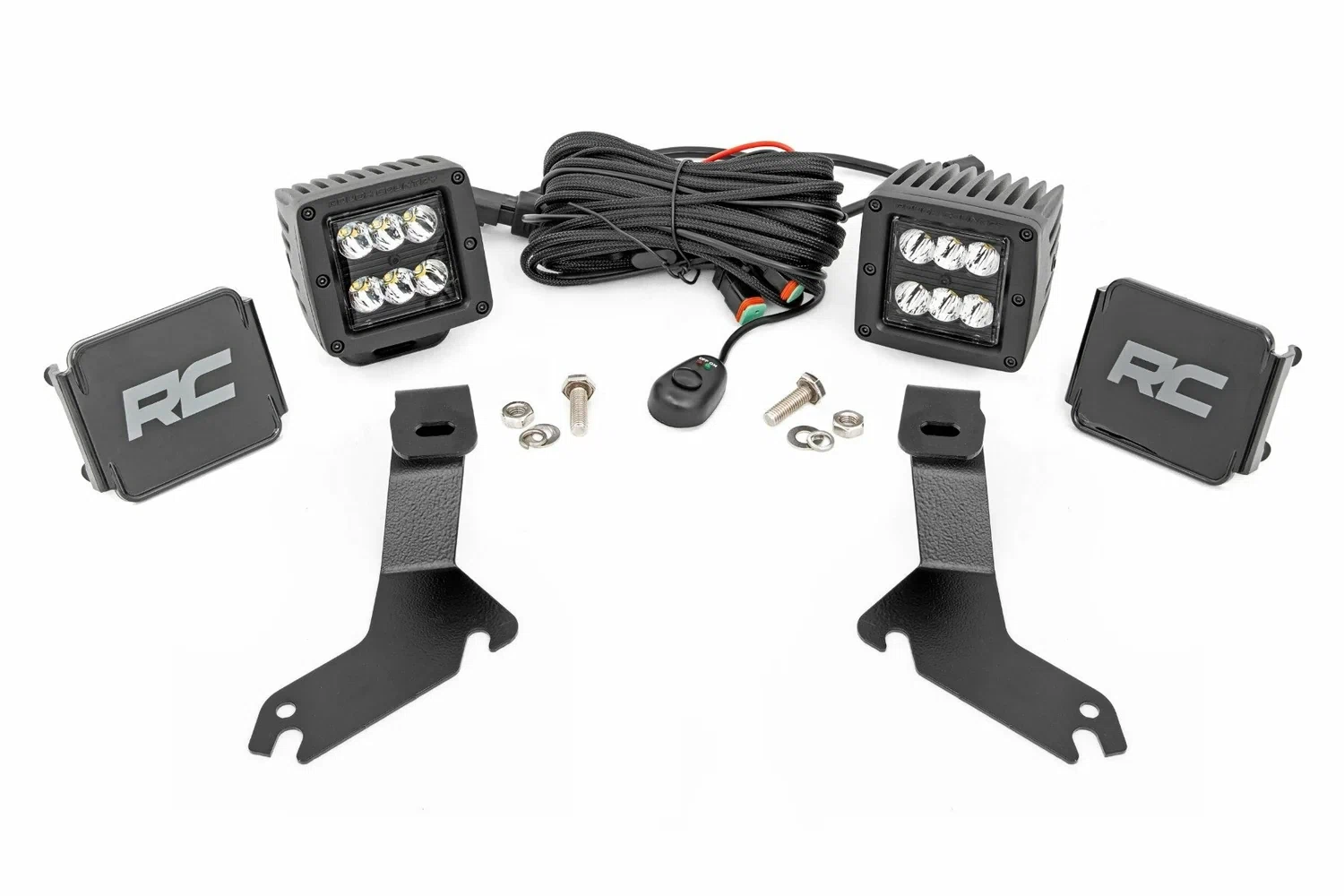Fits Chevy Silverado 1500(99-06) LED Light Ditch Mount 2_ Black Pair Spot 82282